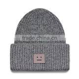 Latest Design Custom Embroidery Logo Unisex Cotton Knit Beanie Hat thumbnail-4