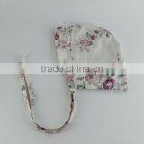 High Quality 100% Cotton Floral Pattern Baby Hat Girl Simple Cap With Easy Tie thumbnail-2