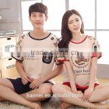 100% Cotton Latest Design High Quality Romantic Couple Animal Pajamas thumbnail-2
