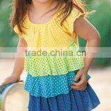 LITTLE GIRLS TIERED TOP WITH MULI COLOUR PRINTED RUFFLES thumbnail-1