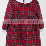Hot Sale Mom And Daughter Dress Christmas Red Plaid Patry Dress For Mother and Daughter thumbnail-4