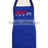 100% Cotton Canvas Apron Bule Printing Design Kitchen Cooking Bib Apron thumbnail-2
