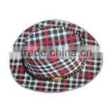 ISO9001 BSCI Factory Hot Sale Red Fleece Tailored Made Plaid Hat thumbnail-4