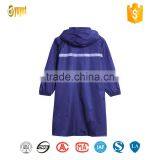 Purple 300D Oxford Long Raincoat With Reflective Tape thumbnail-2