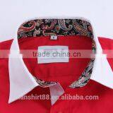 Solid Color Contrast Collar and Cuff Men's Formal Casual Dress Shirts thumbnail-2