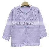 Wholesale Long Sleeves Round Neck High Quality Girl Sweater Cardigan thumbnail-1