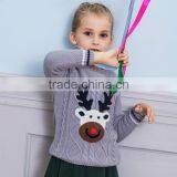 Cheap Clothing Wool Handmade Kids Pullover Sweater of Christmas for Girls thumbnail-4