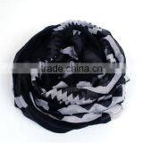 Voile Scarves & Wraps Rectangle White Black Geometric Yiwu Scarf thumbnail-3