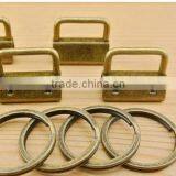 1inch Antique Brass Key Fob thumbnail-1