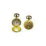 Gold Plating Metal Gentleman Pocket Watch With Japan PC Movt