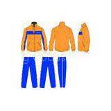 Youth Yellow / Blue Polyester Custom Printing Logos Tracksuits Sports Wear