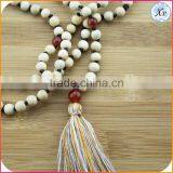 XP-PN-1475 Yiwu Wholesale Wood Mala Beads Necklace Wooden Beads Tassel Necklace thumbnail-3