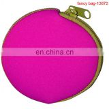 New eco-friendly promotional round shape neoprene coin purse