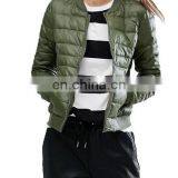 Factory OEM Women Quilted Padded Bomber Jacket Wholesale thumbnail-2