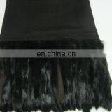 Silk Pashmina wool Fur Fring Shwals