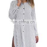 Casual Designer Women Pinstripe Shirt thumbnail-1