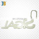 Custom Made Metal Silver Plating Letter Keychain