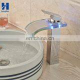 Bathroom 3 Color Changing LED Basin Faucet Water Powered Single Handle Mixer Tap thumbnail-3