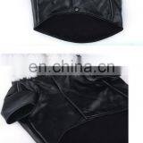 Punk Bulldog Leather Jacket Fat Dog Lamb Fur Collar Black Coats PU Clothes thumbnail-6