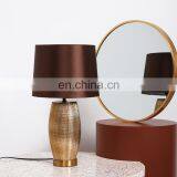 Hot Sale Gold Ceramic Base Cheap Price Bedroom Porcelain Table Lamp for Home Decor