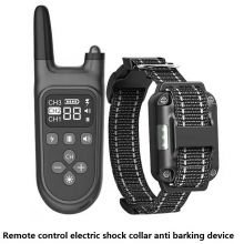 Remote control electric shock collar anti barking device