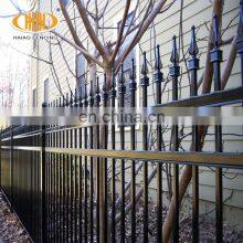Best Quality Solid Black Metal Pipe Fence, Iron / Steel Pipe Fence Panel for Sale thumbnail-2