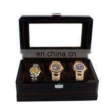 Wholesale Luxury Custom Wooden Display Case 3 Slots Watch Gift Box thumbnail-2