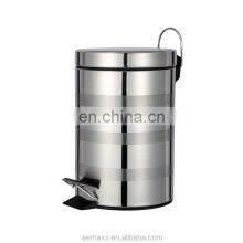 3L/5L/12L Metal Simple Pedal Bin Bathroom Household Trash Bin Stainless Steel Trash Can thumbnail-2