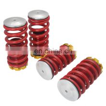 1''-4'' Adjustable Coilover Sleeves Lower Springs Kit Red Fit for civic 1988-2000