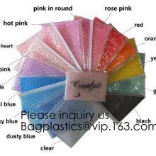Rainbow Holographic Cosmetic Laser Slider Ziplockk Esd Bubble Bag Bubble Packaging Wrap Cosmetic Pouch Slider Bubble Bag thumbnail-2
