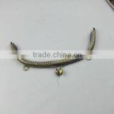 2014 NEW!Antique Brass DIY Metal Sewing Purse Frame DIY Purse Frame With Kiss Lock
