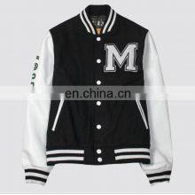 Baseball Lettermen Varsity Jacket for Men With Leather Sleeve Custom Embroidery Patched Logo thumbnail-5