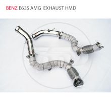 Exhaust Manifold Downpipe for Benz E63S AMG Car Accessories With Catalytic converter Header Without cat pipe whatsapp008618023549615