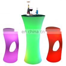 light up bar table cafe pub nightclub restaurant outdoor high top cocktail led bar furniture table and chairs