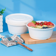 24oz 100% Biodegradable Compostable Disposable Bagasse Sugarcane Round Bowl (400/CS) thumbnail-5