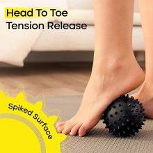 Factory Wholesale Electronic Spiky Massage Ball 4 Speeds USB Rechargeable Foot Neck Body Massage Roller thumbnail-3