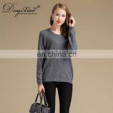 High Quality 100% Cashmere Women's Sweater Comfortable Knitted Casual Style With Crew Neck Solid Pattern for Winter thumbnail-2