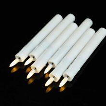 10Inch Flameless Flickering White/Ivory 3D Wick Dripping LED Taper Candles With Remote, Timer, Battery Powered for Home Decor thumbnail-2