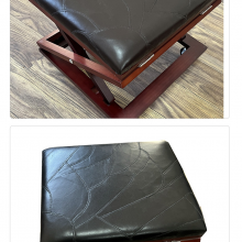 Folding Foot Rest - Wooden Rolling Office Chair Leg Rest Wooden Footrest thumbnail-2