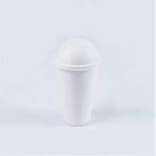 80mm Bagasse Disposable Dome Lid With Straw Hole thumbnail-1