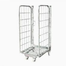 Warehouse Galvanized Wire Roller Cart Wholesale, Cage Trolley thumbnail-4