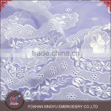 Factory Specializing Made 100%poly Flower Printing Chiffon Flower Laser Embroidery Lace Fabric for Girl Dress thumbnail-3