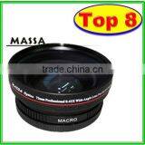 Top 8 MASSA Factory Wholesale 72mm UV 82mm 0.45x Black Wide Angle Lens