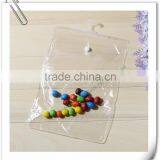 plastic Clear garment / underwear packaging Hook bag hanging plastic pouch with button closure