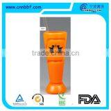 Custom Party Suppluy Cup With Straw/Lumo Tumbler 500ml Blow Moulded Straight Straw Dayglo Orange thumbnail-2