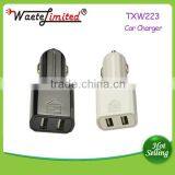 High Quality !! 5v 2A Output MINI Dual 2 Port Usb Tablet Car Charger for Christmas Gift for Acer A700 Tablet pc Devices