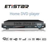HD metal shell samsung lens 2CH portable Home DVD player with display USB SD Karaoke