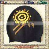 Funny Printing Silicone Swim Cap for Ear Protection