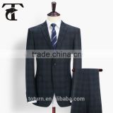 2016 pattern plaid stylish men 2 piece full canvas suit polyester rayon material business tuxedo suit                        
                                                Quality Choice