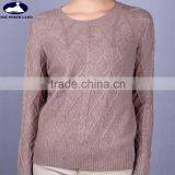 100% Mongolian Cashmere Cable Sweater for Women CSW15042810L thumbnail-1